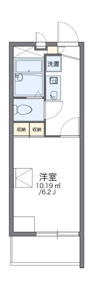 レオパレスルミエール森彦(1K/2階)の間取り写真