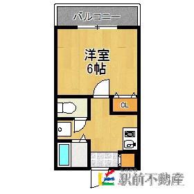 ラムールフィルキシロ(1K/3階)の間取り写真