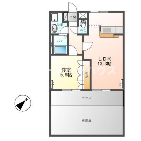 リポーズホーム(1LDK/1階)の間取り写真