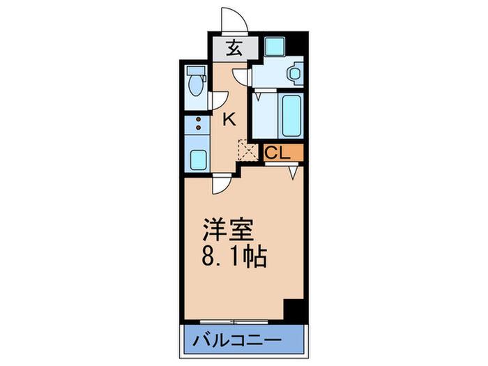 BLANCOURT 塚本(1K/4階)の間取り写真
