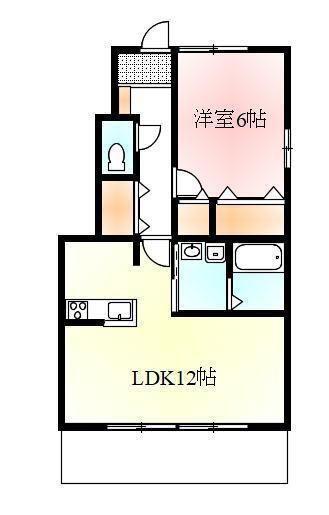 リッセン(1LDK/2階)の間取り写真
