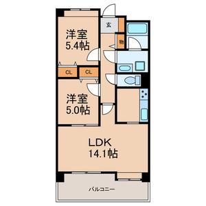 COMFORTHILL上本郷(2LDK/3階)の間取り写真