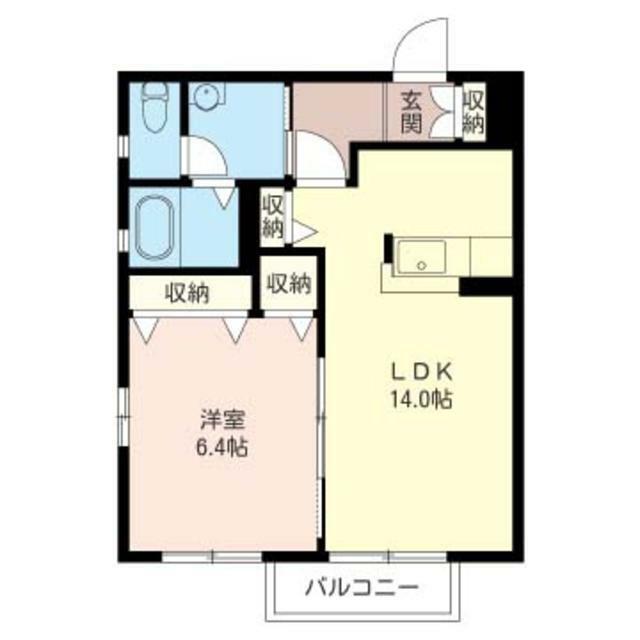 フランボワーズ(1LDK/2階)の間取り写真
