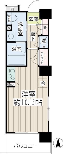 エクセル川崎ウエスト(ワンルーム/3階)の間取り写真