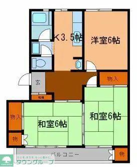 並木ハイツ(3K/4階)の間取り写真