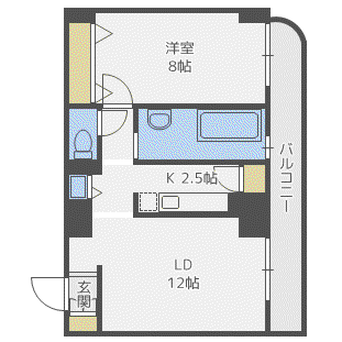 AMSTOWER南6条(1LDK/17階)の間取り写真