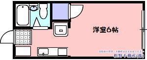 ハイツユアーズ(ワンルーム/1階)の間取り写真