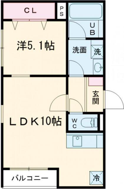 GARAGE HOUSE(1LDK/2階)の間取り写真