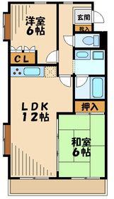 ヒルズパークサイド(2LDK/3階)の間取り写真