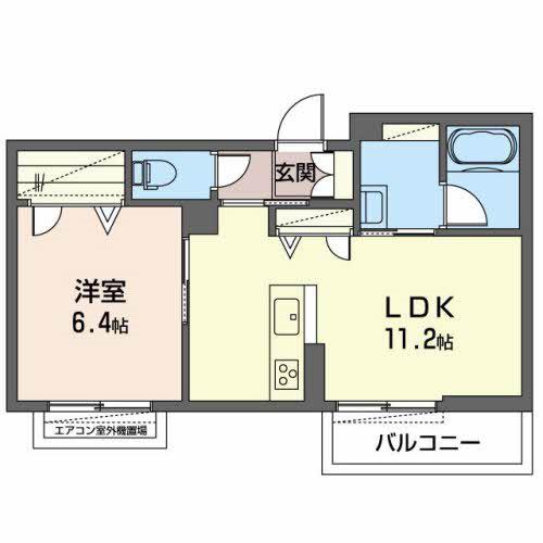 フォレスト コート(1LDK/3階)の間取り写真