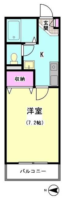 エクレール東糀谷イースト(1K/2階)の間取り写真