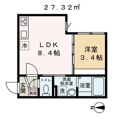 コスタリブロ中延(1LDK/3階)の間取り写真