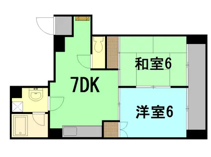 TSNビル(2DK/2階)の間取り写真