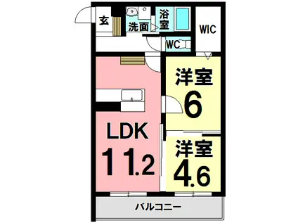 BEL PAESE(2LDK/3階)の間取り写真