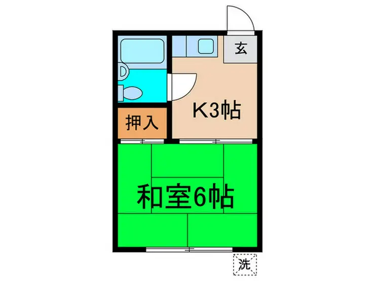 アパートメント草苑 1階階 間取り