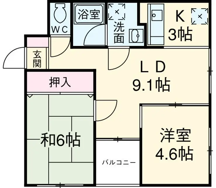 ナヴィール北久里浜 7階階 間取り