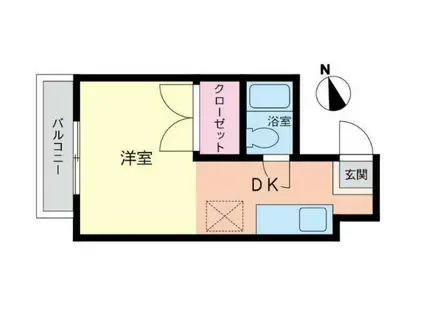 沼田ビル(1DK/3階)の間取り写真