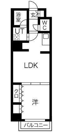 CIFI大阪天満(1LDK/6階)の間取り写真