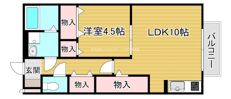 瀬田メディエートプラザ(1LDK/1階)の間取り写真