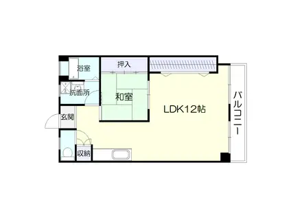 牧園ビル(1LDK/3階)の間取り写真