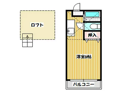 サンライフイイジマ(1K/2階)の間取り写真