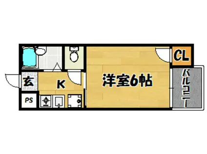 マンション田村(1K/1階)の間取り写真