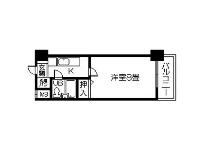 東和館鹿児島(1K/8階)の間取り写真