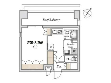 N-STAGE稲城(1K/6階)の間取り写真