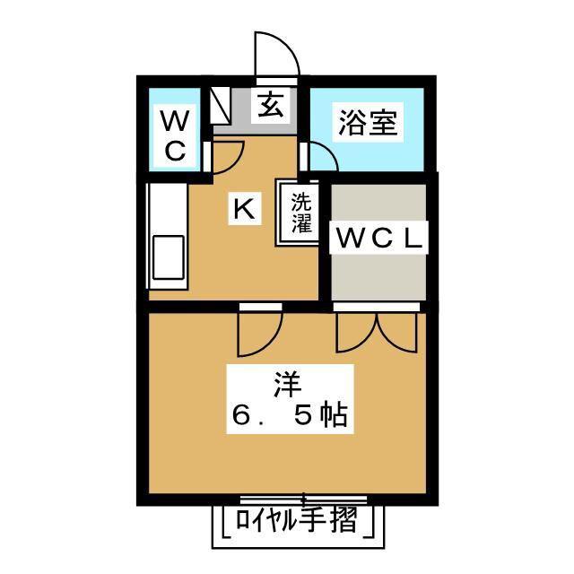 クレドールII(1K/2階)の間取り写真