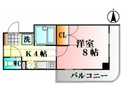 アストラルヤマナカ(1K/7階)の間取り写真