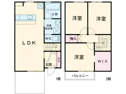 KYO STAGE KAZA(3LDK/1階)の間取り写真