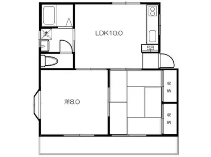 ラデヴィーナ戸塚安行(2LDK/2階)の間取り写真