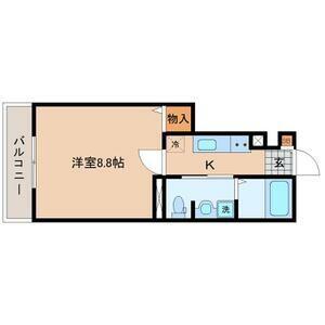 CASA FELIZ(1K/1階)の間取り写真