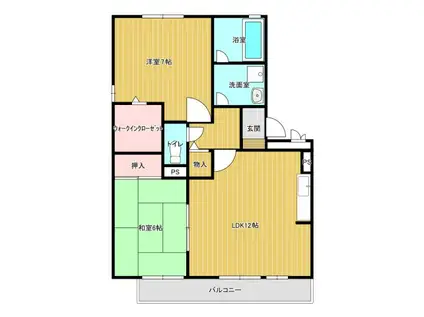 サンジェイドA(2LDK/3階)の間取り写真