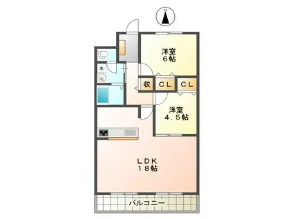 津ロードリーマンション(3LDK/7階)の間取り写真