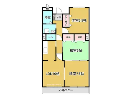 フィオーレ(3LDK/3階)の間取り写真