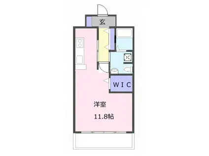 栗真MSビル(1K/5階)の間取り写真