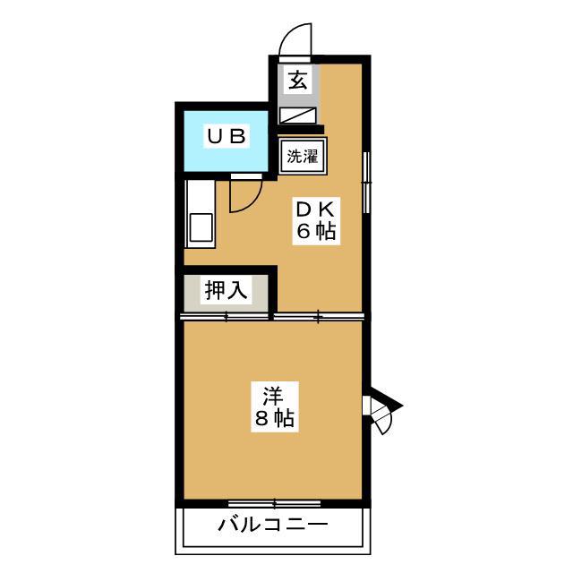 プチメゾン栗田(1DK/3階)の間取り写真