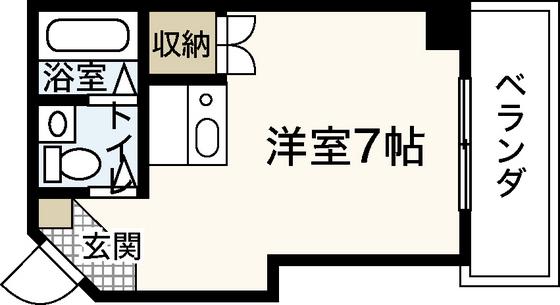 清和榎町(ワンルーム/2階)の間取り写真