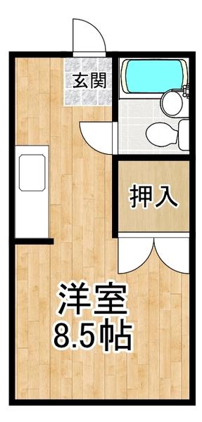 HBR126(ワンルーム/1階)の間取り写真