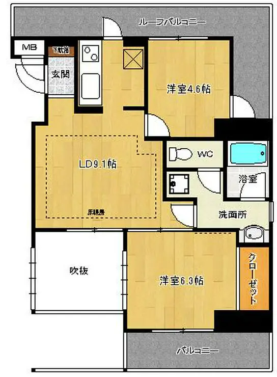 T・FORTアネックス 8階階 間取り