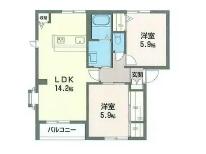 アーバンライフ5番館(3DK/2階)の間取り写真