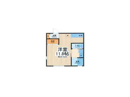 ROYAL GREEN HADANO(ワンルーム/1階)の間取り写真