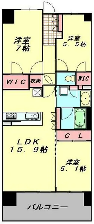 オハナふじみ野上野台ブロッサム 10階階 間取り
