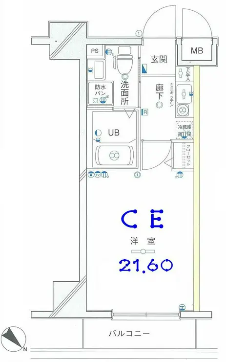 グリフィン横浜・反町公園 6階階 間取り