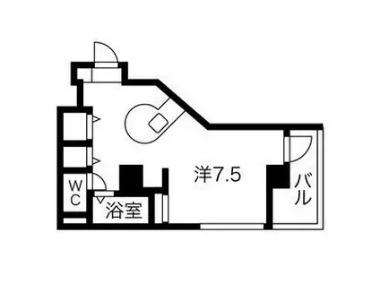 セラヴィ杁中(ワンルーム/6階)の間取り写真
