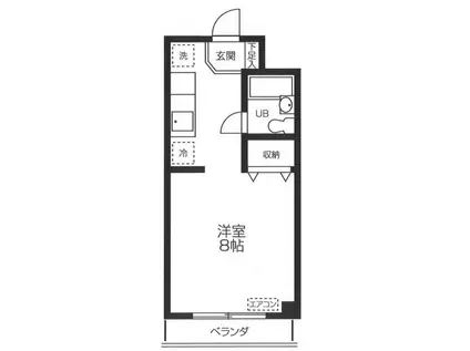 コーポ市川(1K/3階)の間取り写真