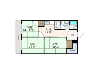 メゾンコーエイ(3DK/3階)の間取り写真