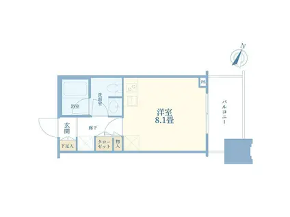 シティタワー大井町(ワンルーム/5階)の間取り写真