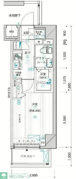 メインステージ洗足池 6階階 間取り
